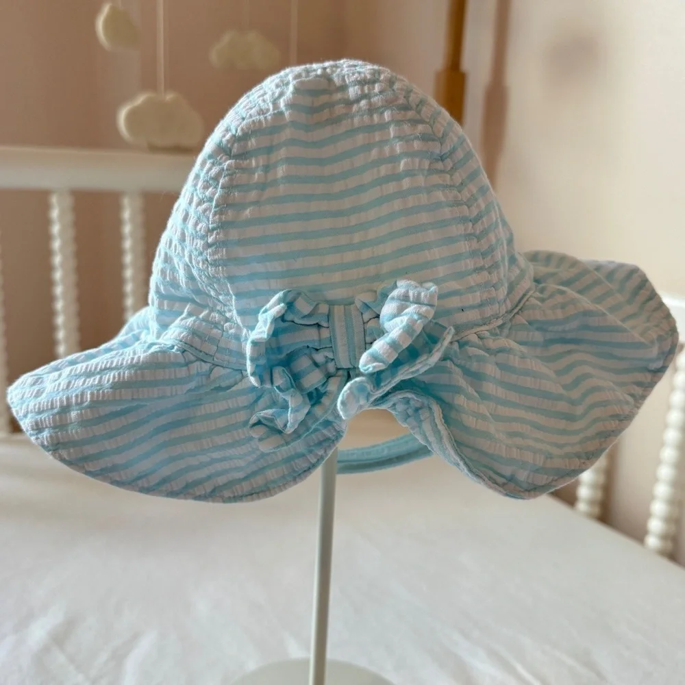 Blue and White Stripe Gymboree Sun Hat